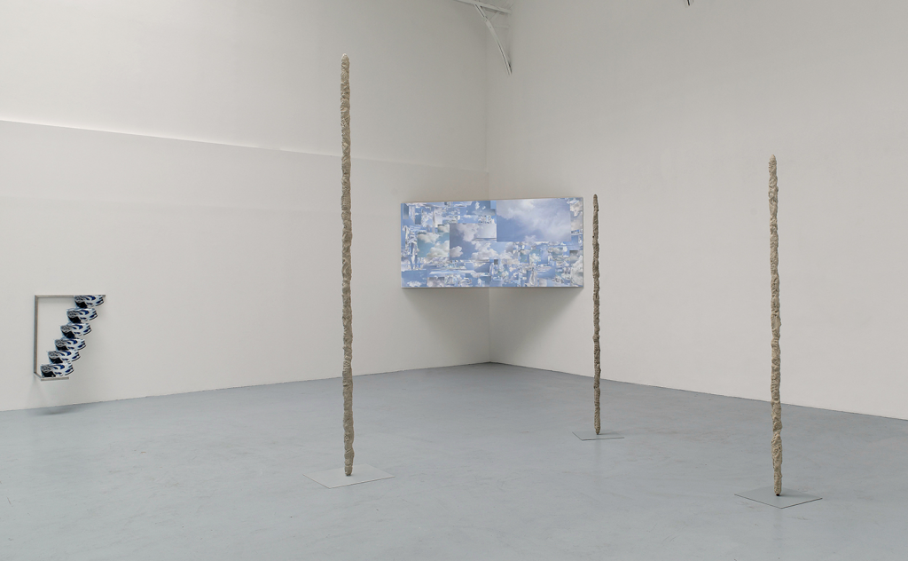 Exhibition documentation from video art work Forecast by Anne de Vries at Hussenot Gallery