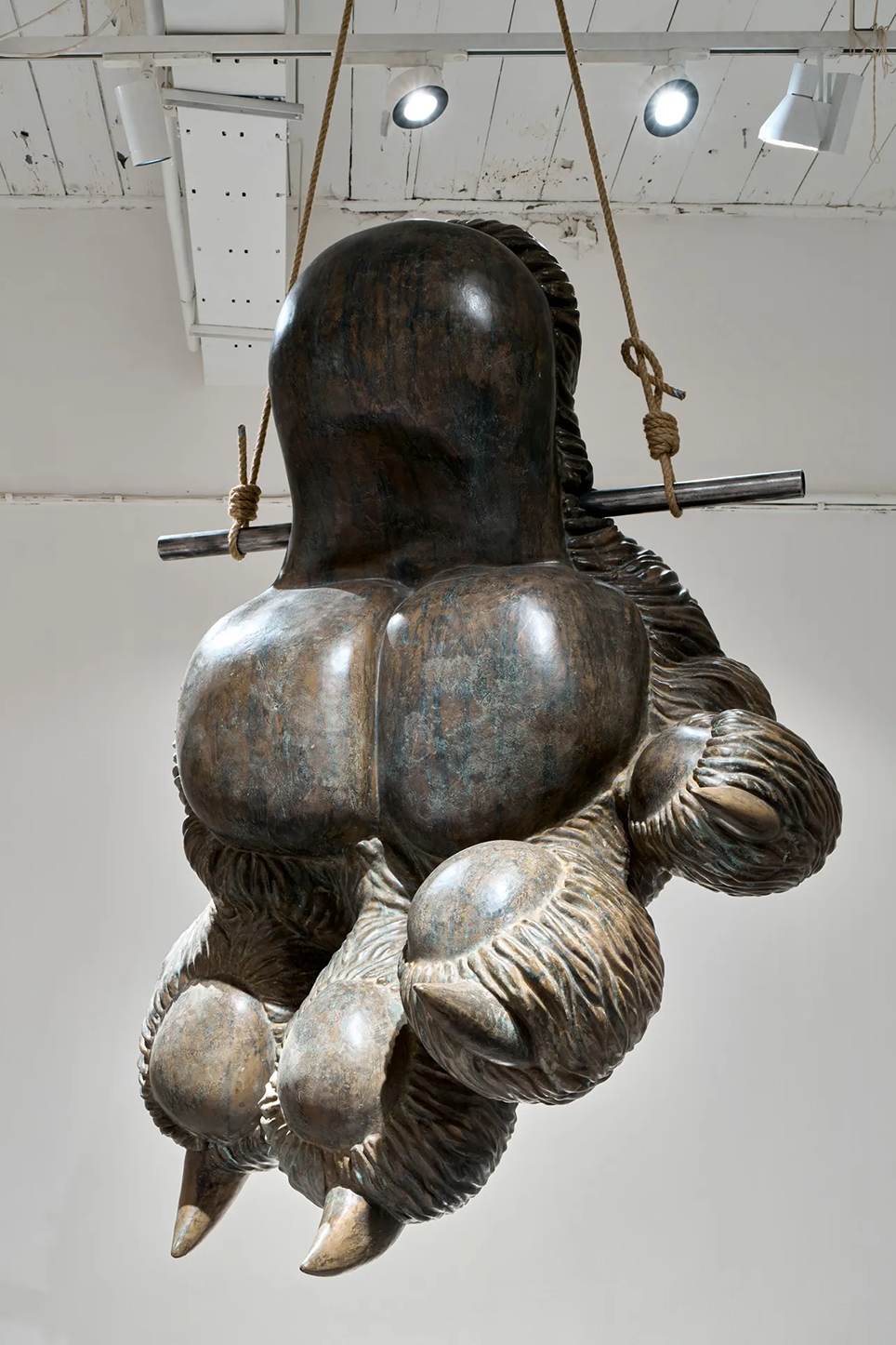 Installation view with sculptures by Anne de Vries, MeetFactory, Prague, 2025.